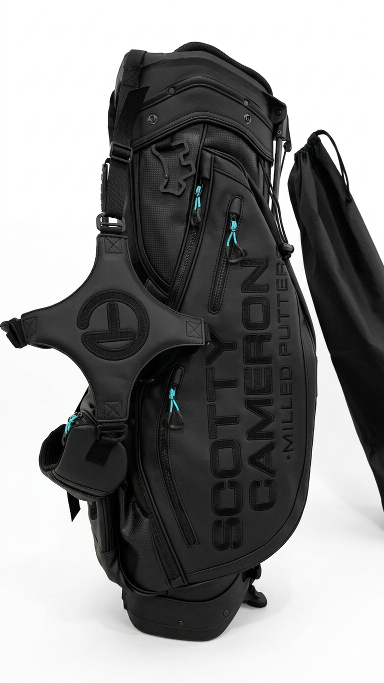 Scotty Cameron Gallery Black Carbon Tiffany Blue Pathfinder Golf Stand Bag